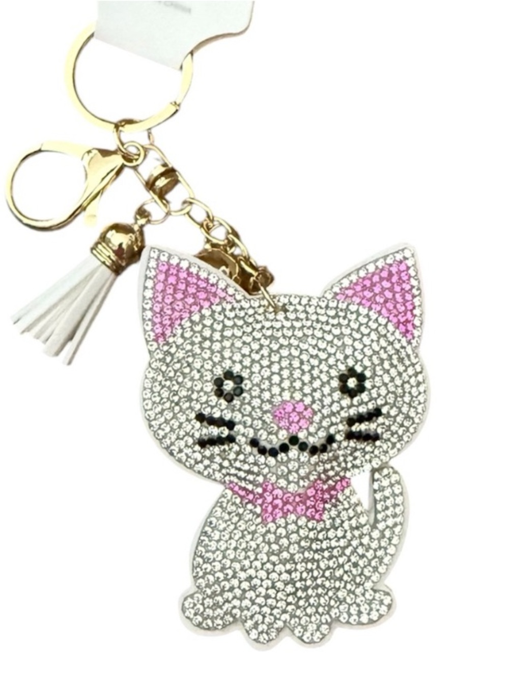 Kitty cat purse/bag charm Keychain w/tassel